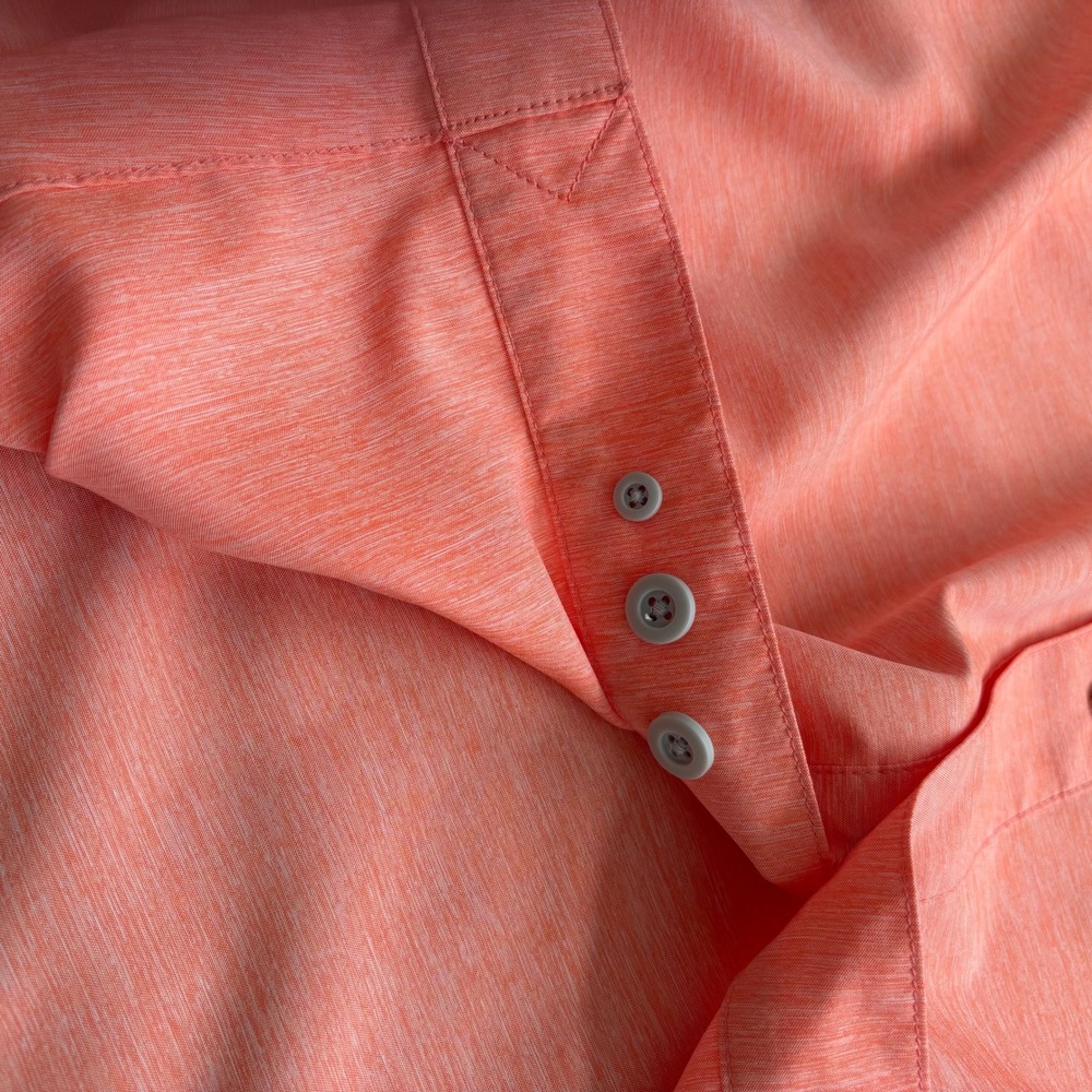 Habit Mens Fishing Shirt Large Coral Short Sleeve UPF 40 Vented Performance Top - Picture 16 of 16